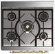 Ilve® Majestic III 30" Emerald Green Freestanding Dual Fuel Liquid Propane Range with 5 Black Brass Burners and Brass Trim-4