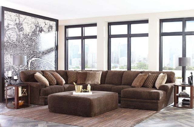 Jackson Furniture Mammoth 4-Piece Chocolate Right Side Facing U-Shape Chaise Sectional Set-1