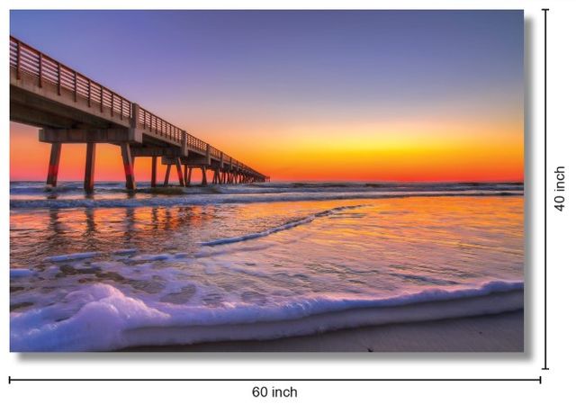 Classy Living Wonder Jacksonville Beach Pier Wall Art-2