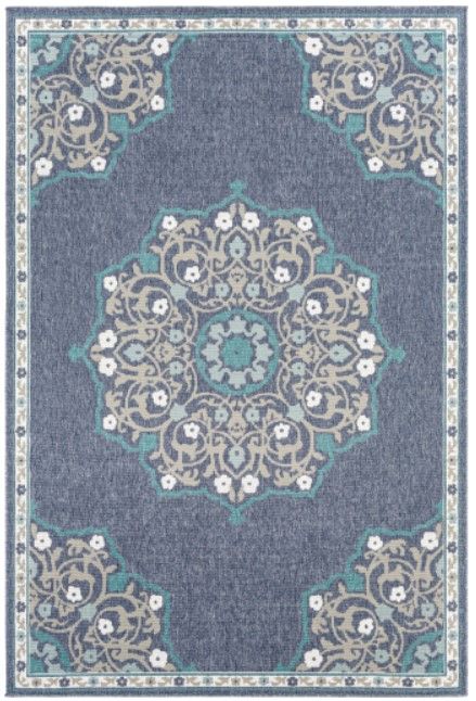Surya Alfresco Navy/Taupe 5'x8' Area Rug-1