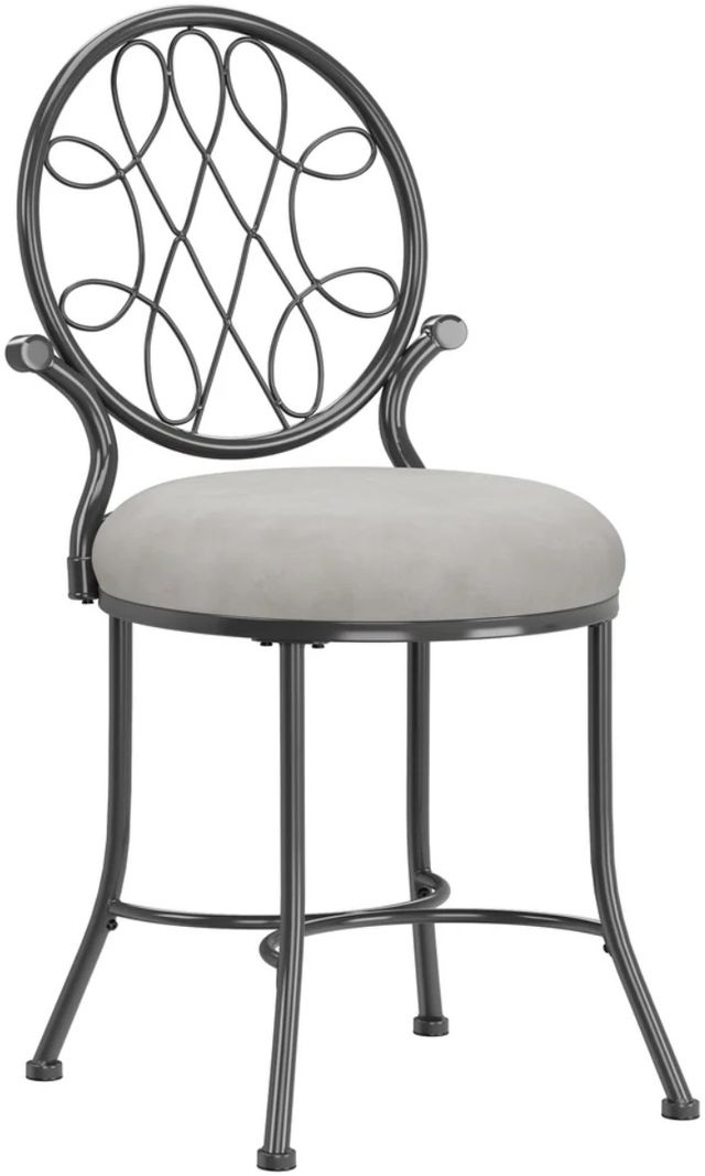 HH2 Home O'Malley Gray Vanity Stool-0