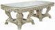 ACME Furniture Sorina Glass Top Dining Table with Antique Gold Base-0