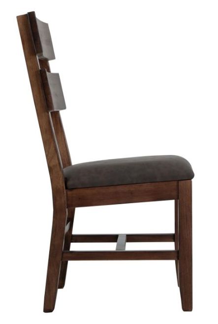 International Furniture Direct Parota 2-Piece Brown Dining Side Chair Set-3