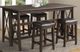 Bernards Carmina 5-Piece Antique Brown/Black Drop Leaf Counter Set-1