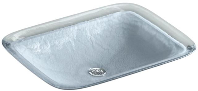 Kohler Inia® Opaque Dusk 20.75" Rectangular Drop-In Bathroom Sink, No Overflow-0