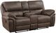 Homelegance® Proctor Brown Manual Double Reclining Console Loveseat-0