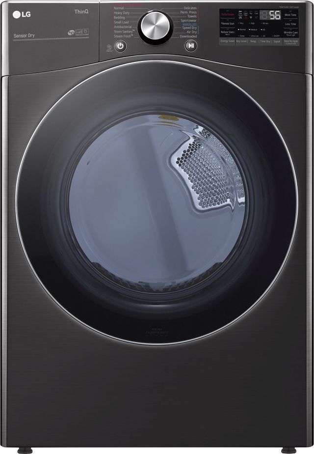 LG 7.4 Cu. Ft. Black Steel Front Load Electric Dryer-0