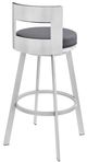 Armen Living Flynn Silver/Slate Grey 26'' Barstool-3