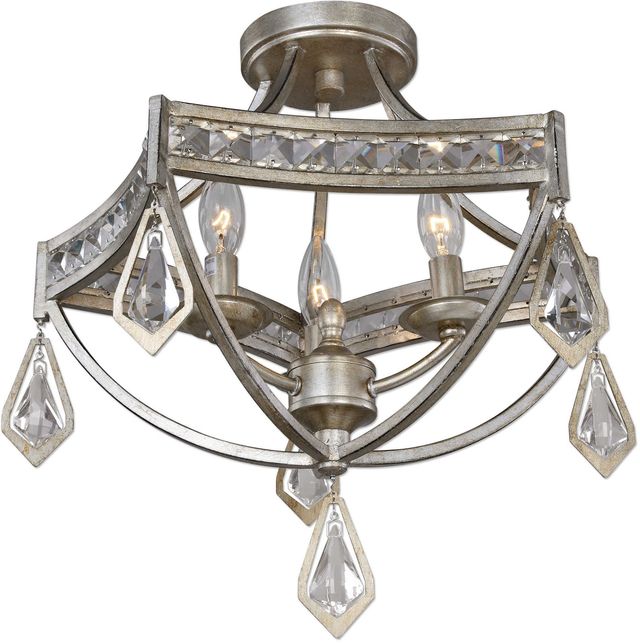 Uttermost Tamworth Modern Silver Semi Flush Mount Light-1