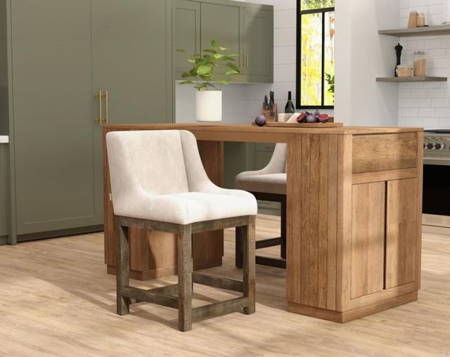 International Furniture Direct Seating Brown/Ivory 24" Bar Stool-1