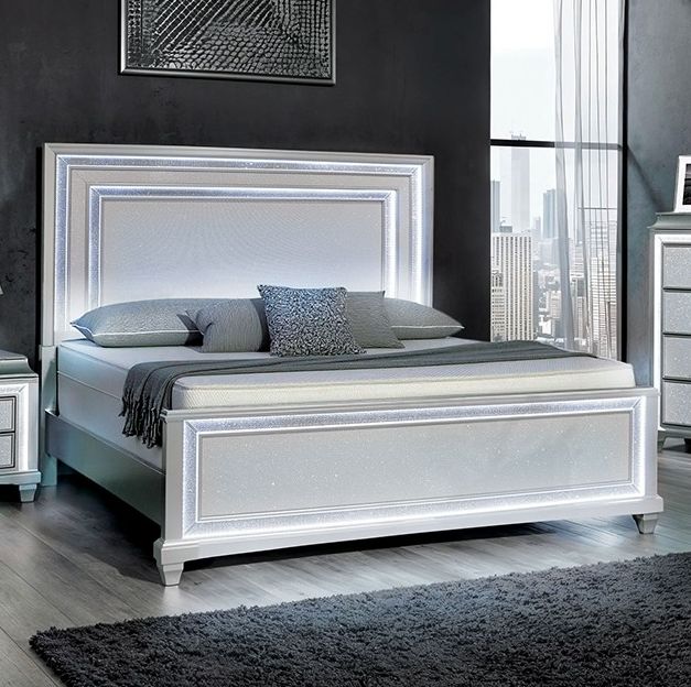 Furniture of America® Galea Gray Queen Panel Bed-0