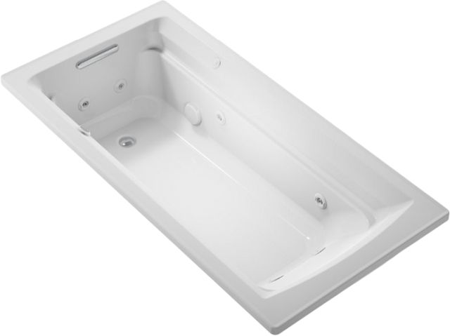 KOHLER® Archer® Ice Grey 72" x 36" Drop-In Whirlpool Bath with Bask® Heated Surface-0