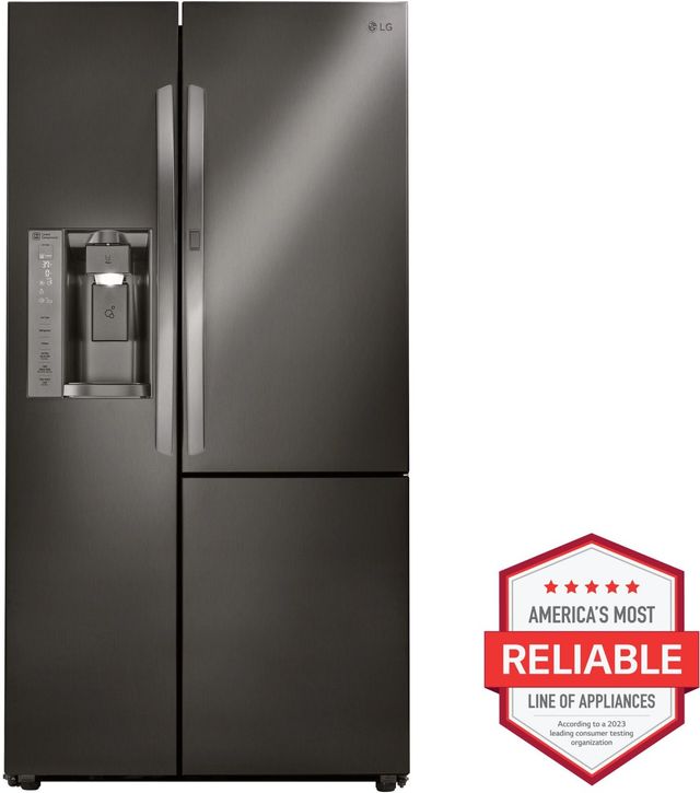 LG 26.1 Cu. Ft. Black Stainless Steel Side-By-Side Refrigerator-1