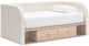 Signature Design by Ashley® Shapella Tan/White Youth Full Upholstered Storage Day Bed-1