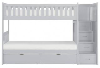 Homelegance® Orion Gray Twin over Twin Youth Step Bunk Storage Bed
