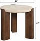 ACME Furniture Leonardo Beige End Table with Dark Oak Base-2