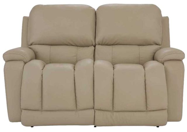 La-Z-Boy® Greyson Ice Leather Manual Reclining Loveseat-1