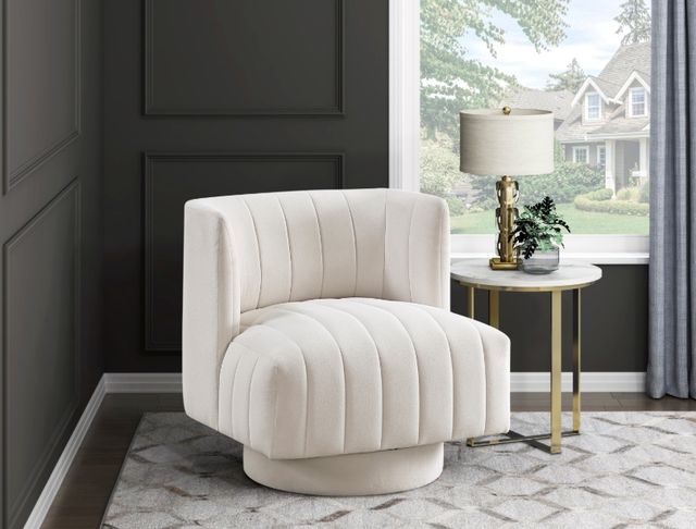 Homelegance® Joyce Beige Swivel Chair-1