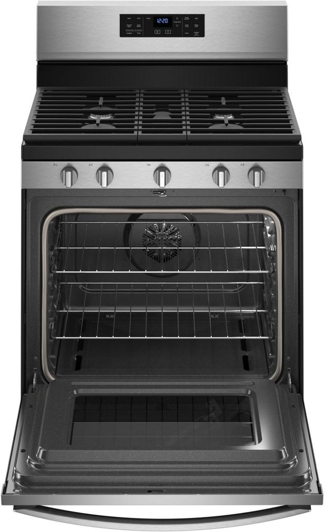 Whirlpool® 30" Fingerprint Resistant Stainless Steel Free Standing Gas Range-1