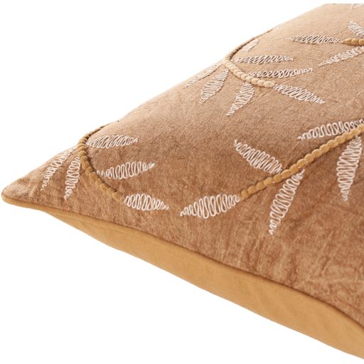 Surya Delta Camel 22"x22" Toss Pillow with Polyester Insert-1
