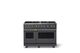 Viking® 5 Series 48" Cast Black Pro Style Gas (LP) Range with Brushed Brass Trim-0