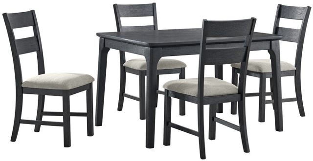 Elements International Garcia Black 5-Piece Dining Set-0
