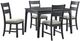 Elements International Garcia Black 5-Piece Dining Set-0