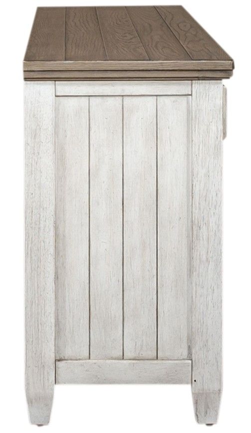 Liberty Furniture Heartland Antique White/Tobacco 66" Tile TV Console-3