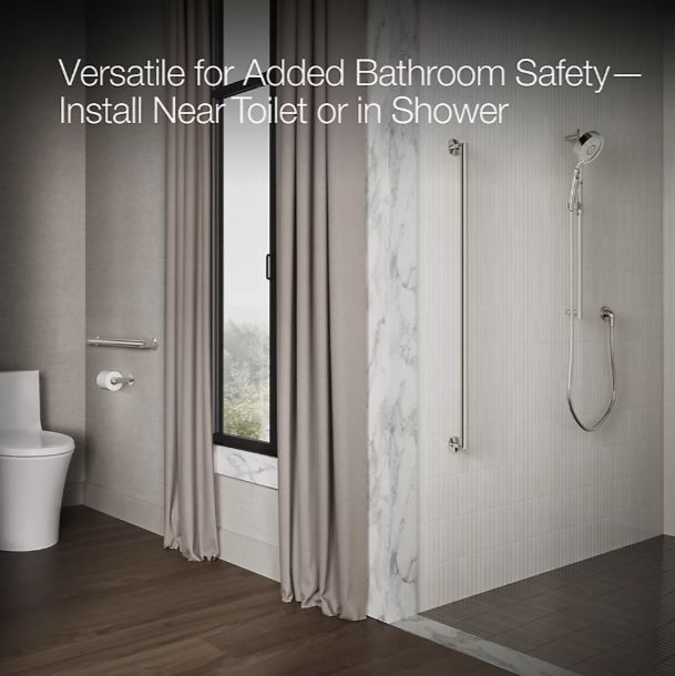 KOHLER® Components® Matte Black 24" Grab Bar-3