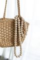 A & B Home Dia Beige Long Pine Sphere Beads Decorative Object-1