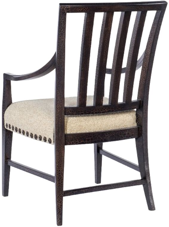 Hooker® Furniture Big Sky Charred Timber/Saxony Porcelain Dining Arm Chair-3