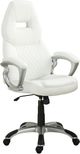 Coaster® Bruce White/Silver Adjustable Height Office Chair-0