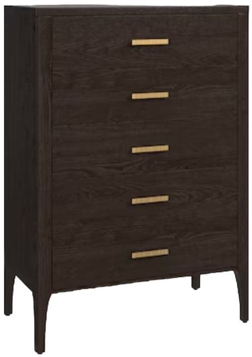 Bassett® Furniture Modern Rivoli Lyon Brown 5-Drawer Tall Chest-0