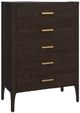 Bassett® Furniture Modern Rivoli Lyon Brown 5-Drawer Tall Chest-0
