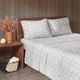 Olliix by Woolrich Grey Moose Queen Flannel Cotton Sheet Set-4
