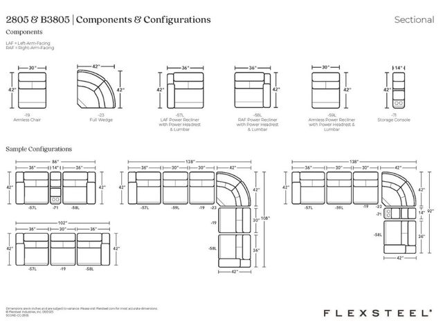 Flexsteel® Customizable Score Fabric Power Reclining Sectional-4