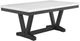 Crown Mark Genuine White Dining Table with Black Base-0