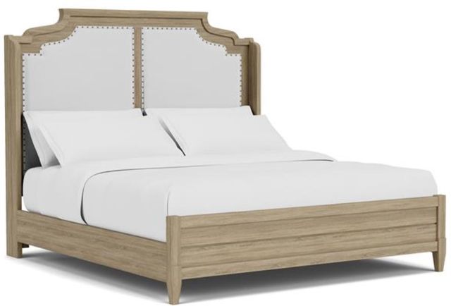 Riverside Furniture Amelia Nutmeg/White Upholstered Queen Bed-0
