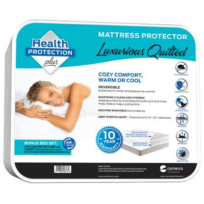 Quilted mattress protector, Twin XL-0