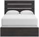 Signature Design by Ashley® Delmorta Dark Gray Queen Panel Bed-1