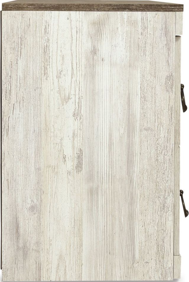 Signature Design by Ashley® Willowton 3-Piece Whitewash Entertainment Center with Electric Fireplace-5