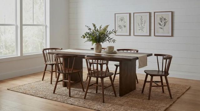Coaster® Decker 7-Piece Walnut Rectangular Dining Table Set-1