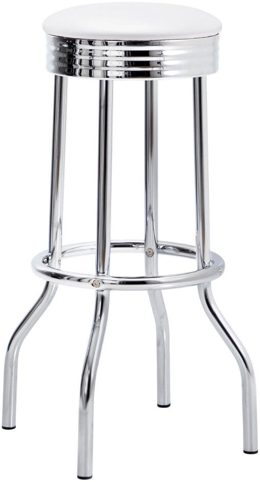 Coaster® Retro 3-Piece Silver/White Bistro Pub Bar Table Set-2