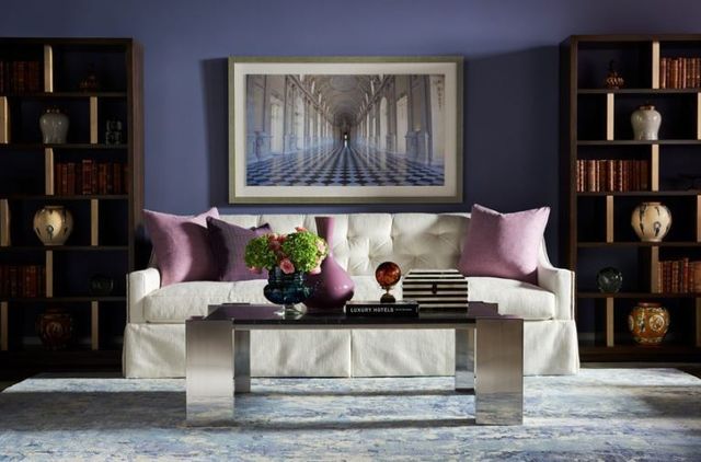 Lillian August Camille Peeler Purple Sofa-3