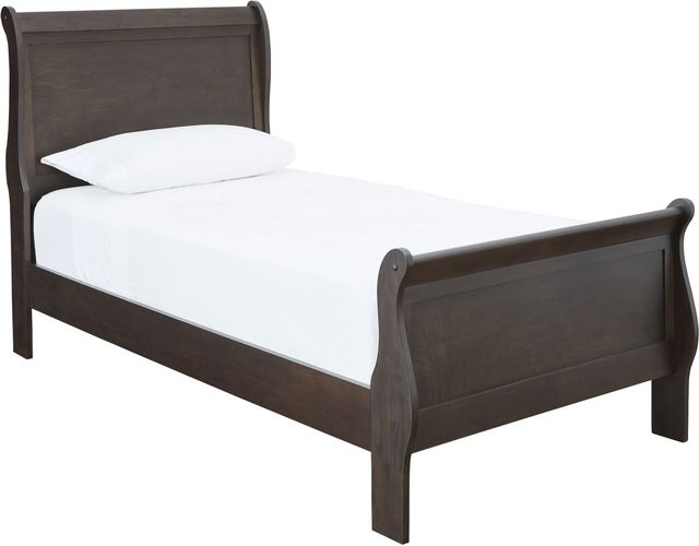 Signature Design by Ashley® Leewarden Dark Brown Twin Sleigh Bed-0