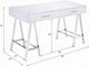 ACME Furniture Coleen Chrome/White High Gloss Writing Desk-1