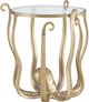 Powell® Octavia Glass Top Octopus Table with Antique Gold Base-0