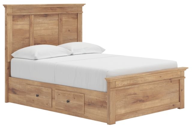 Signature Design by Ashley® Fenderport Tan 4-Drawer Full Panel Storage Bed-0