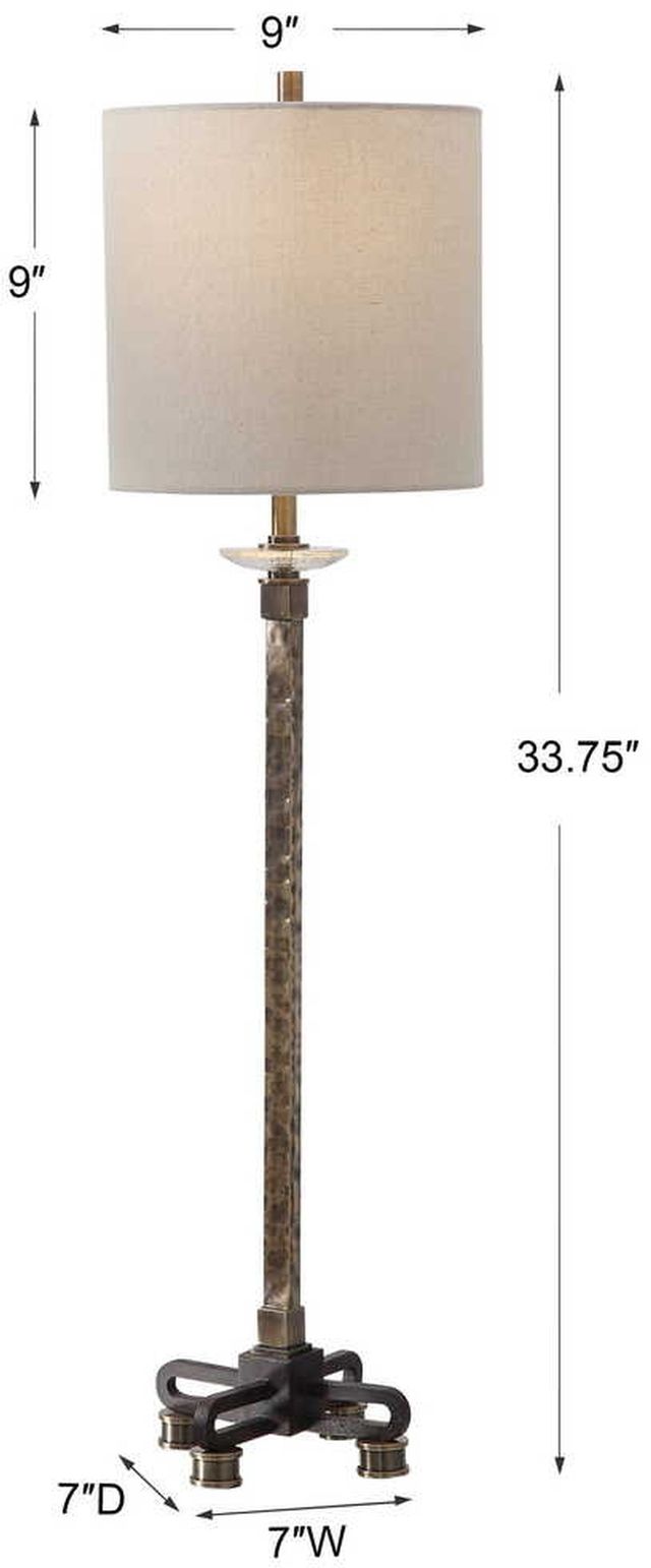 Uttermost® Parnell Antiqued Brass Buffet Lamp-2