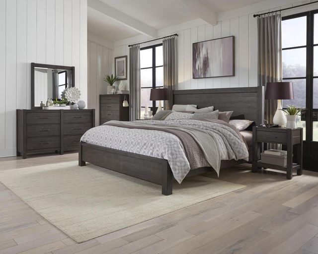 aspenhome® Mill Creek Carob California King Panel Bed-3